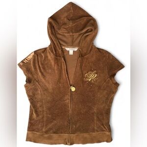 Y2K Brown South Pole Hooded Jacket